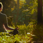 ragazza foresta meditazione